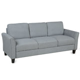 3 Seat Sofa Living Room Linen Fabric Sofa