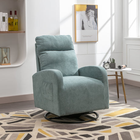 Jiada - Upholstered Swivel Glider Rocking Chair For Nursery Modern Style One Left Bag