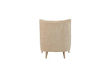 Hi Back Accent Chair - Light Brown