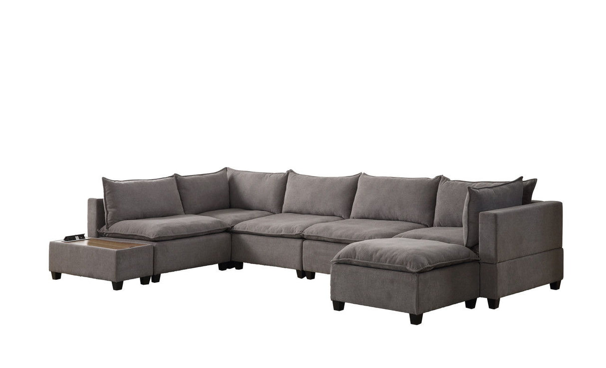 Madison - Modular Sectional Sofa Chaise With USB Storage Console Table