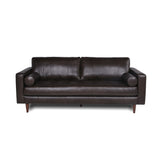 Mid-Century Tufted, Leather Sofa