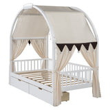 Bed With Arched Roof And 2 Drawers