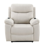 Chriki - Polished Microfiber Power Motion Recliner With Lift Heating Massage Chair