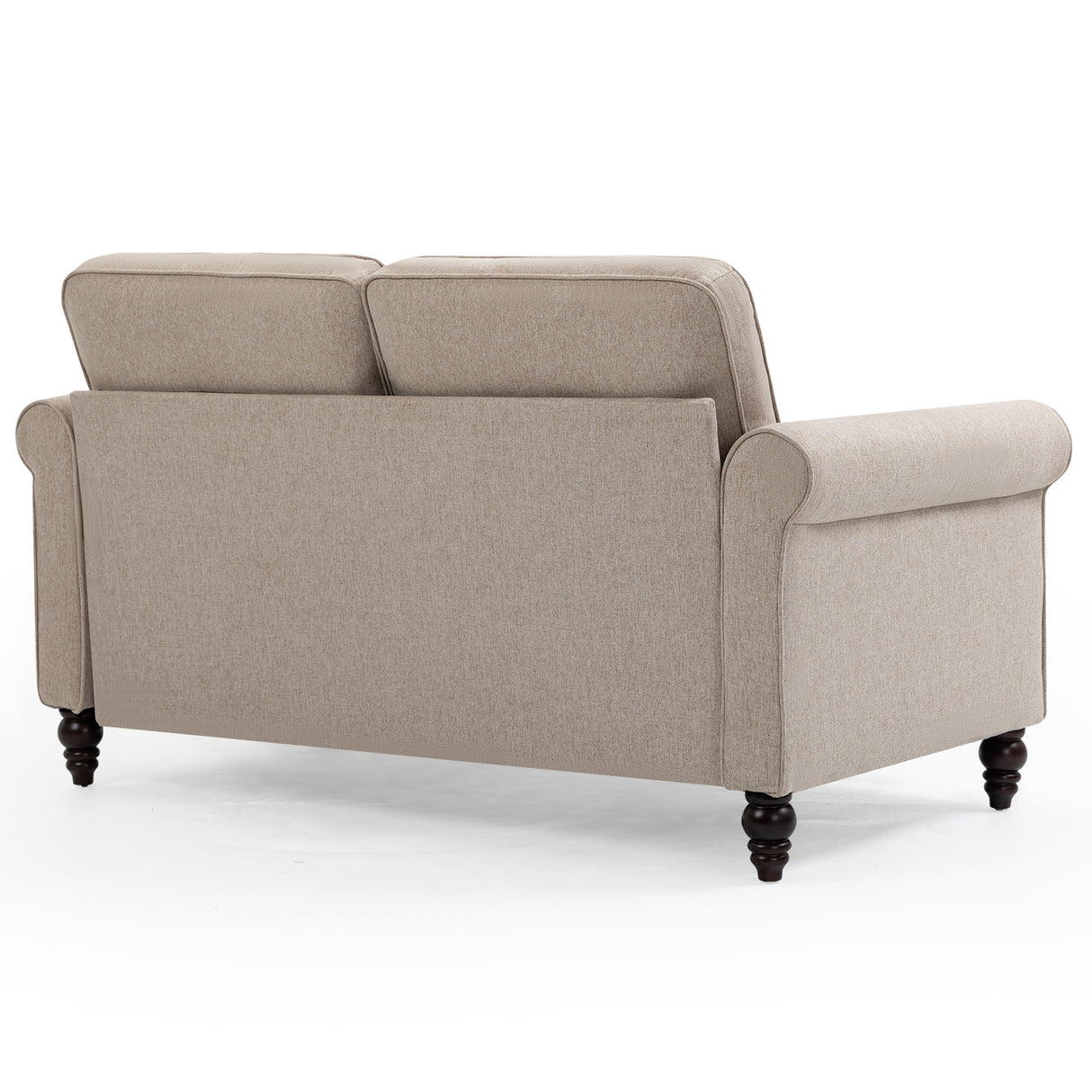 Transitional Upholstered Loveseat - Light Beige