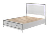 Haiden - Queen Bed With Storage LED - White