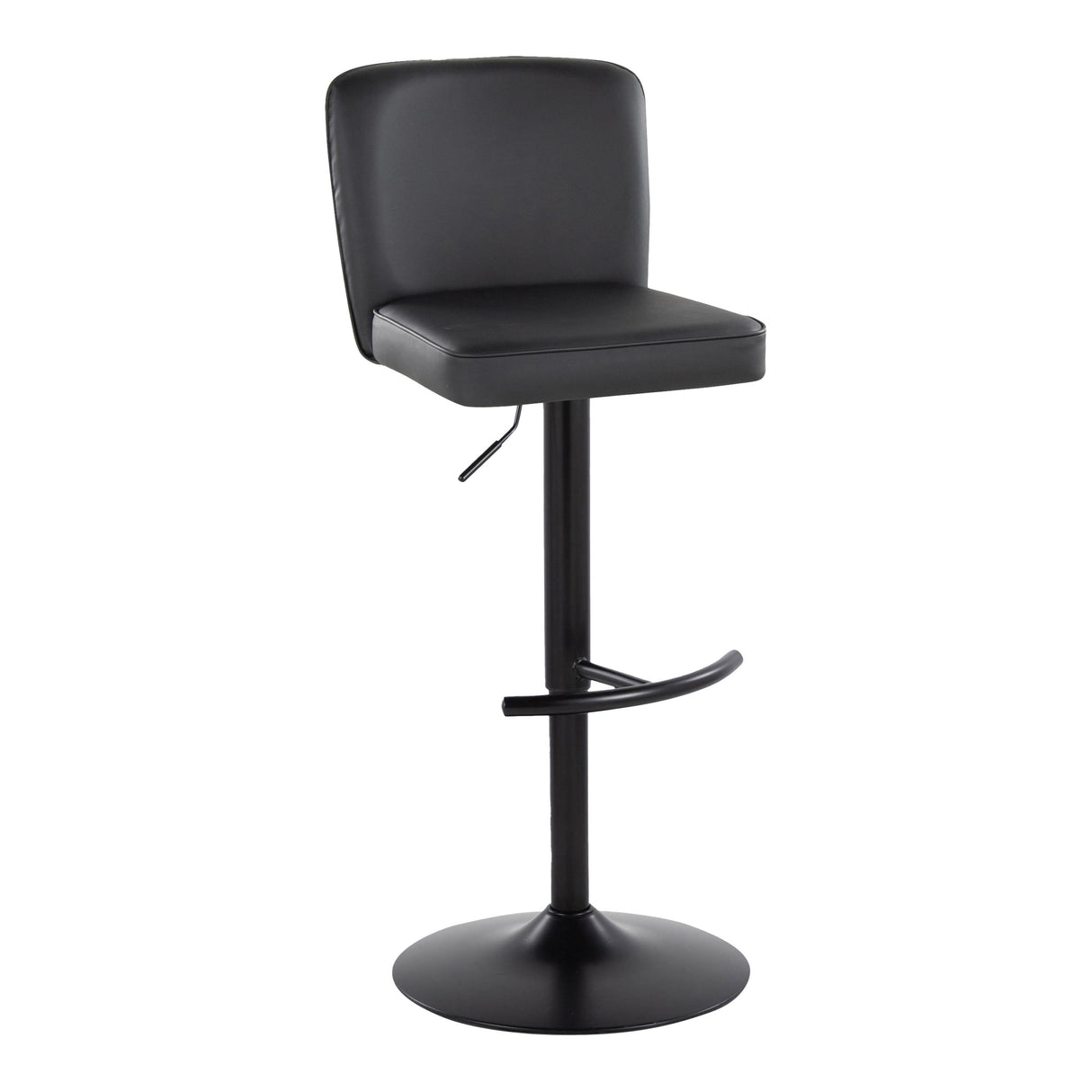 Henry - Contemporary Adjustable Barstool & Swivel With Rounded T Footrest (Set of 2)