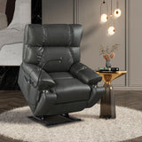 Recliner Chair With Phone Holder, Electric Power Lift Recliner Chair With 2 Motors Massage And Heat For Elderly, 3 Positions, 2 Side Pockets, Cup Holders