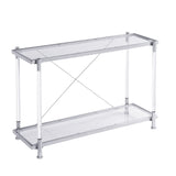 Chrome Glass Sofa Table - Chrome