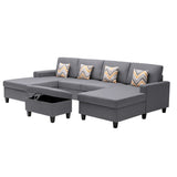 Nolan - Fabric 5 Piece Sectional Sofa With Interchangeable Legs