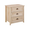 Transitional Farmhouse Framed 3 Drawer Nighstand With Cup Handles