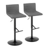 Mason - Contemporary Adjustable Barstool With Swivel With Straight T Footrest (Set of 2)