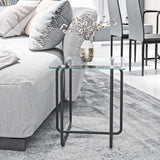 Modern Tempered Glass Coffee Table End Table Side Table For Living Room, Bedroom