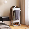 Portable Garment Rack, Clothes Valet Stand With Storage Organizer