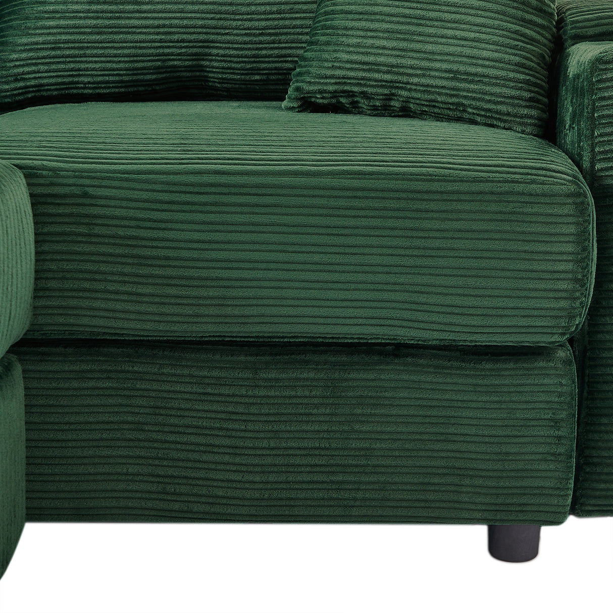 72.8" Modern Style Loveseat with Storage Space, Movable Ottoman, Two USB Ports, Two Cup Holders and Phone Holder - Green