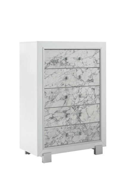 Skye - Marble Chest - White