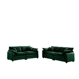 Corduroy 2 Piece Living Room Set - Green