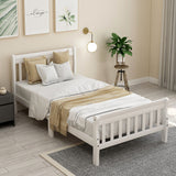 Platform Bed Frame Panel Bed Mattress Foundation Sleigh Bed With Headboard / Footboard / Wood Slat Support