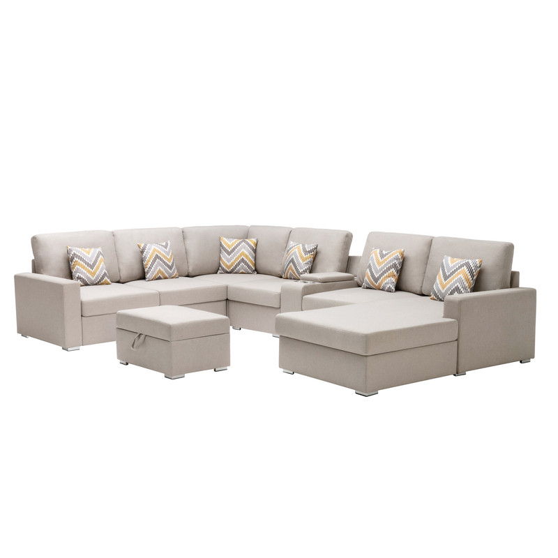 Nolan - 8 Piece Sectional Sofa With Interchangeable Legs