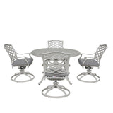 Stylish Outdoor Aluminum 5 Piece Round Dining Set