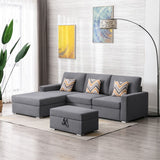 Nolan - 4 Piece Reversible Sectional Sofa Chaise With Interchangeable Legs