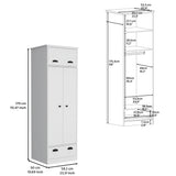 Dresser Closet With Upper Storage  - White