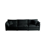 Chenille 2 Piece Living Room Set - Black