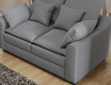 2 Piece Living Room Set Including Sofa and Love seat with Pillows - Grey