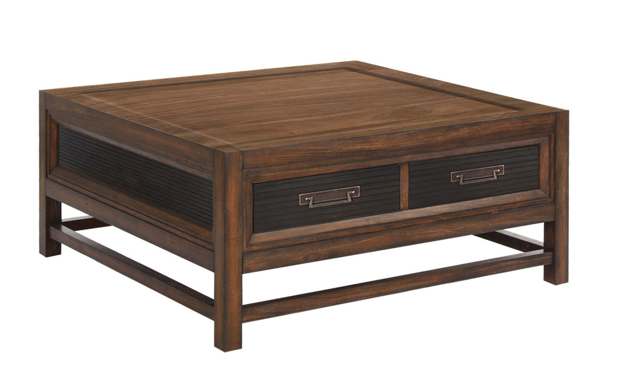 Branson - 2 Drawer Coffee Table, Two Tone - Brown