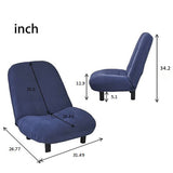 Reclining Japanese Adjustable Chair - Navy Blue