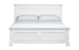 King Coastal Panel Bed - White