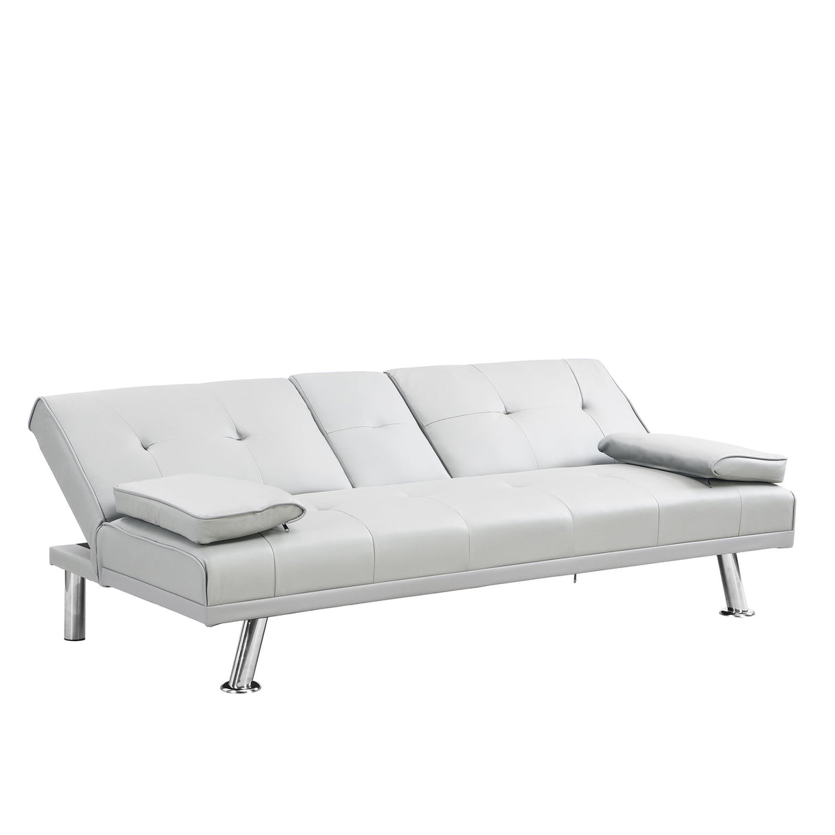 Futon Sofa Bed With Armrest Two Holders