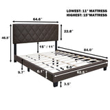 Queen Adjustable Upholstered Bed Modern Minimalist Top Styles