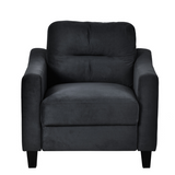 living Room Set With Sofa, Love seat and Accent Chair - Black