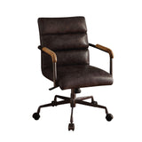 Harith - Antique Top Grain Leather Office Chair - Slate