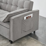 54.30-inch Love Seat with pull out bed - light grey