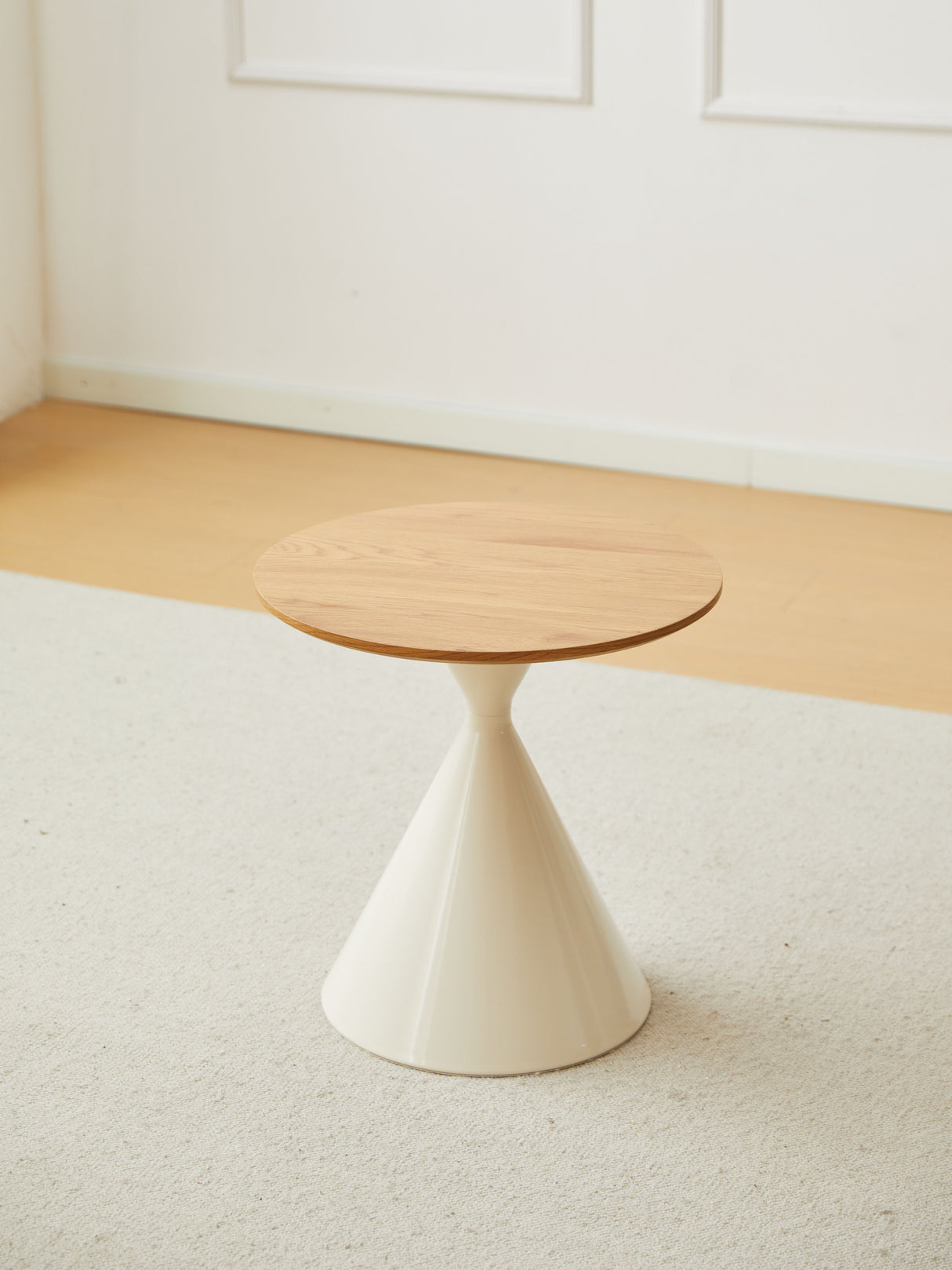 Round Coffee Table (2PC) - Brown / White