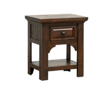 Verna - 1 Drawer Nightstand - Brown