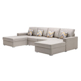 Nolan - 4 Piece Reversible Sectional Sofa Chaise With Interchangeable Legs