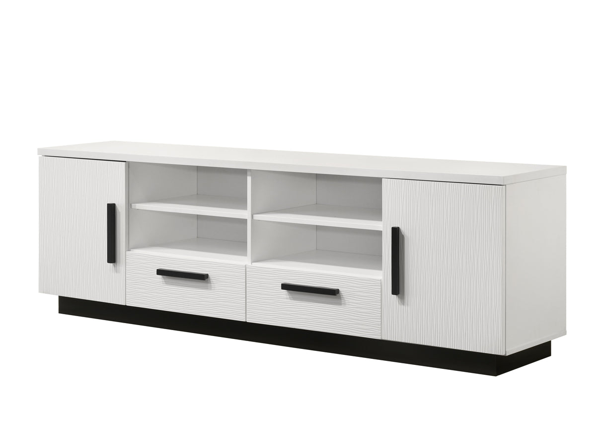 Matilda - TV Stand With Drawers and Shelves - White Finish