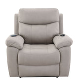 Chriki - Polished Microfiber Power Motion Recliner With Lift Heating Massage Chair