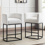 Modern Bar Stools (Set of 2) - White