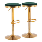 Dakota - Contemporary Upholste Adjustable Barstool (Set of 2)