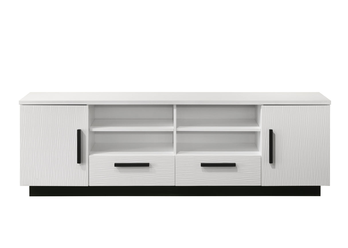 Matilda - TV Stand With Drawers and Shelves - White Finish