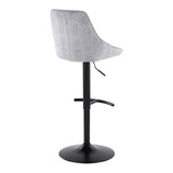 Diana - Contemporary Adjustable Barstool & Swivel With Rounded T Footrest (Set of 2)