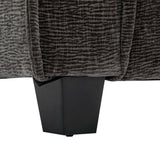 112.6" Chenille Upholstered Sofa with Two Ottomans, Two USB Ports, Two Cup Holders and Large Storage Box -Dark Gray