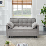 54.30-inch Love Seat with pull out bed - light grey