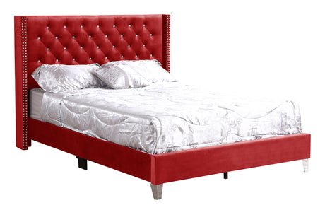 Julie - Upholstered Bed With Faux Diamonds