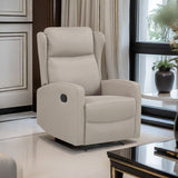 Rocking Recliner Chair For Living Room, Adjustable Modern Recliner Chair, Recliner Sofa With Lumbar Support, Classic And Traditional Recliner Chair With Comfortable Arm And Back Sofa - Light Gray