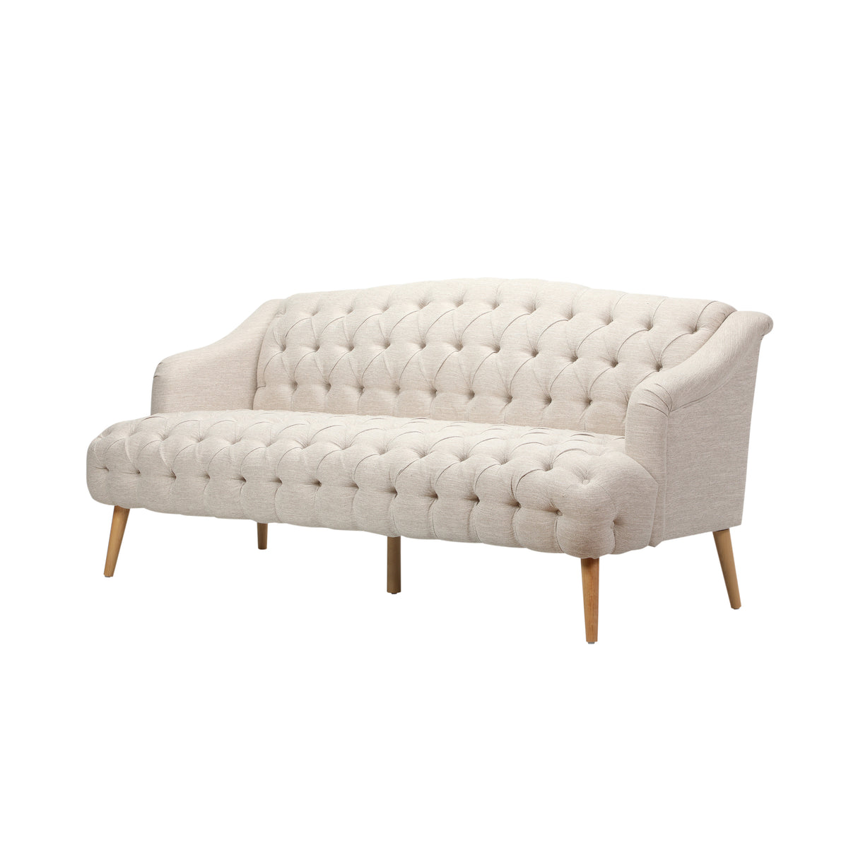 Sturdy Velvet Sofa - Beige