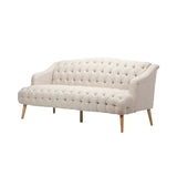 Sturdy Velvet Sofa - Beige